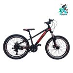 دوچرخه کوهستان روکستر سایز 24 بدنه استیل 21 دنده مشکی قرمز