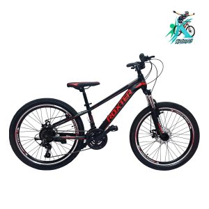 دوچرخه کوهستان روکستر سایز 24 بدنه استیل 21 دنده مشکی قرمز