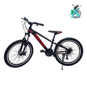 دوچرخه کوهستان روکستر سایز 24 بدنه استیل 21 دنده مشکی قرمز