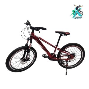 دوچرخه کوهستان روکستر سایز 24 بدنه استیل 21 دنده قرمز مشکی