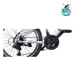دوچرخه کوهستان روکستر سایز 24 بدنه استیل 21 دنده سفید قرمز
