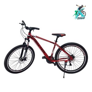 دوچرخه کوهستان روکستر سایز 27.5 بدنه استیل 21 دنده قرمز مشکی